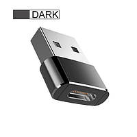 Адаптер для кабеля Type-C на USB Type-A переходник коннектор Black