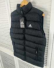 Чоловіча жилетка Adidas чорна спортивна чоловіча безрукавка Адідас жилет чоловічий, фото 5