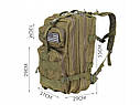 Військовий тактичний рюкзак ЗЕЛЕНИЙ ISO 35 л XL, фото 2