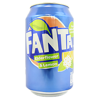 Напій газований бузина та лимон Фанта Fanta elderflower lemon 330ml 24шт/ящ (Код: 00-00013522)