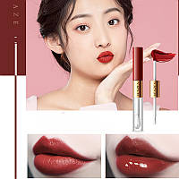 Помада — блиск 2в1 Long-lasting Double Lip Glaze VENZEN, 6 г + 5,8 г