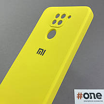 Чохол для Xiaomi Redmi Note 9 матовий з мікрофіброю чохол на телефон сяомі редмі нот 9 жовтий s1q, фото 4