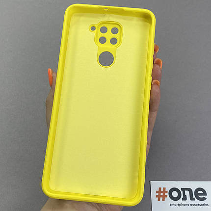 Чохол для Xiaomi Redmi Note 9 матовий з мікрофіброю чохол на телефон сяомі редмі нот 9 жовтий s1q, фото 3