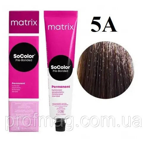 Фарба для волосся 1A Matrix SoColor Pre-Bonded Permanent 90 мл 5A