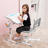 Зростаюча парта трансформер FunDesk Piccolino II Grey, фото 8