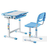Дитяча парта зі стільчиком FunDesk Cantare Blue+настільна світлодіодна лампа FunDesk L1, фото 2