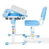 Дитяча парта зі стільчиком FunDesk Cantare Blue+настільна світлодіодна лампа FunDesk L1, фото 7