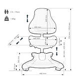 Дитяче універсальне крісло FunDesk Bravo Blue з підлокітниками, фото 8