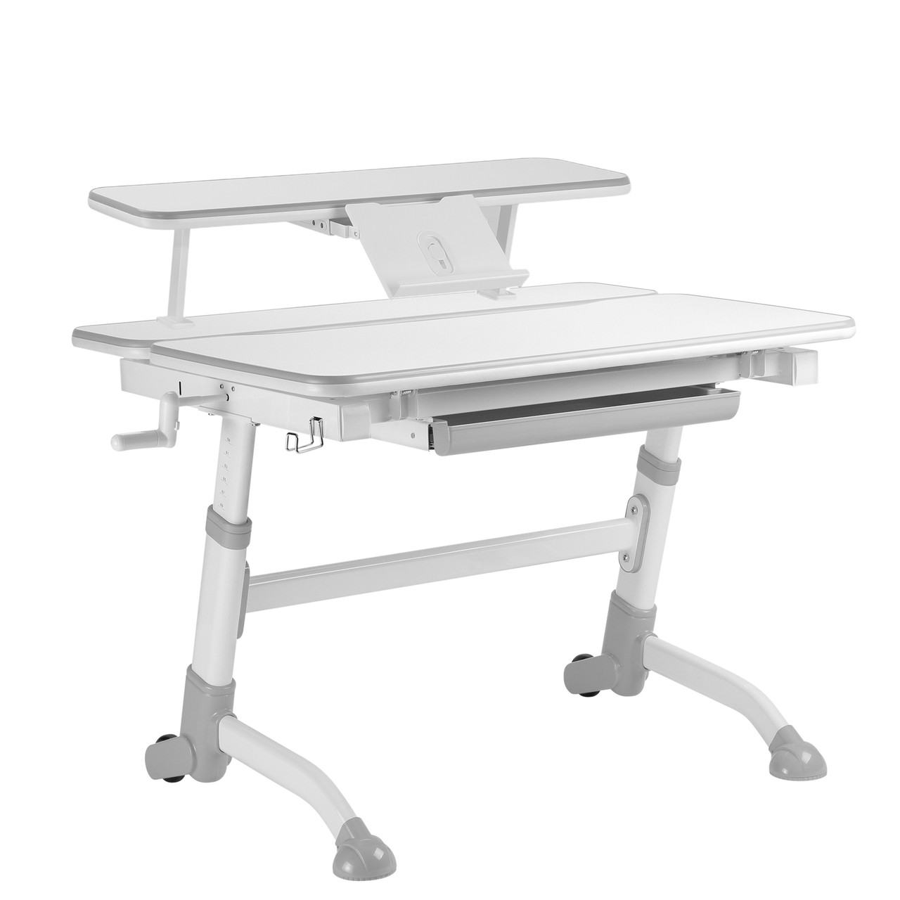 Дитяча парта для школяра FunDesk Volare Grey + полиця SS16W Grey, фото 1