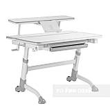 Дитяча парта для школяра FunDesk Volare Grey + полиця SS16W Grey, фото 2