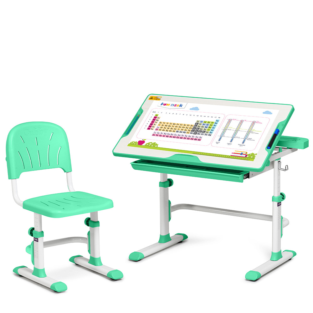Комплект парта + стілець трансформери Cubby DISA GREEN, фото 1