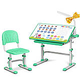 Комплект парта + стілець трансформери Cubby DISA GREEN, фото 10