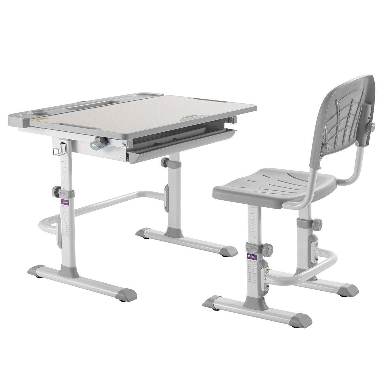 Комплект парта + стілець трансформери Cubby DISA GREY, фото 1