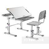 Комплект парта + стілець трансформери Cubby DISA GREY, фото 2