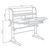 Парта, що росте, для школярів Cubby Nerine Grey, фото 10