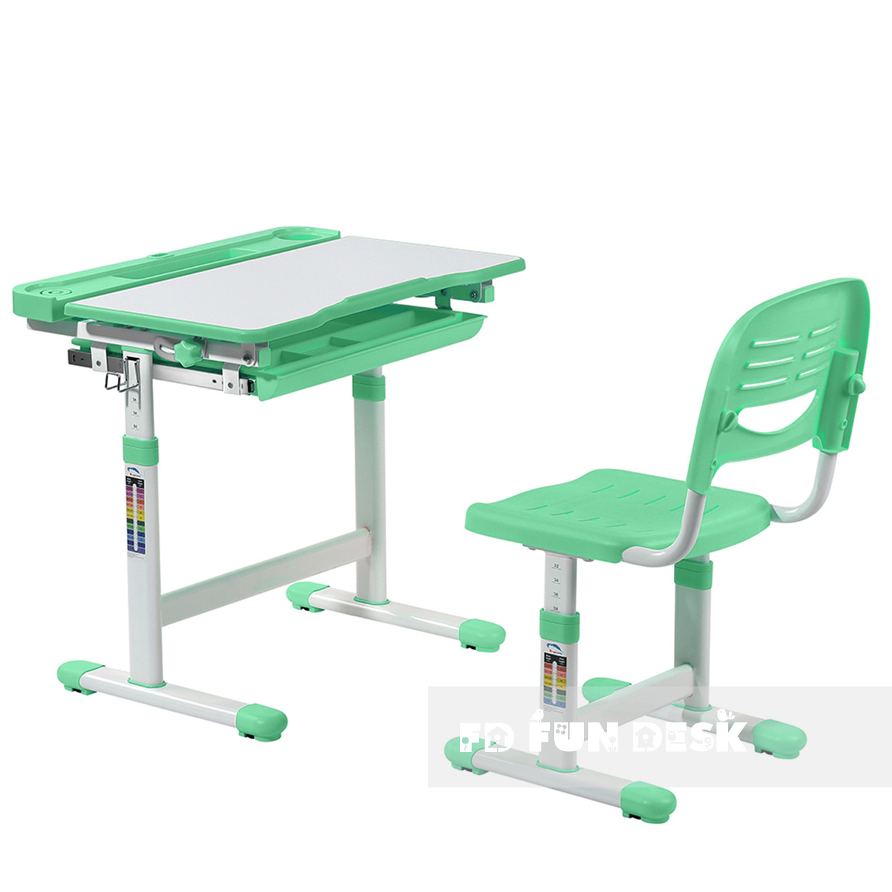 Дитяча парта зі стільчиком FunDesk Cantare Green, фото 1