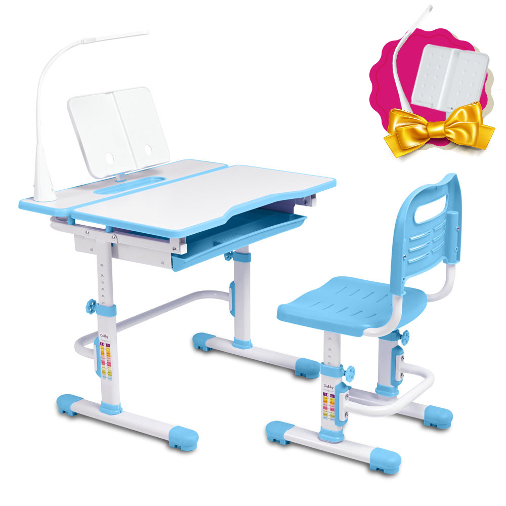 Ергономічний комплект Cubby парта та стілець-трансформери Botero Blue, фото 1