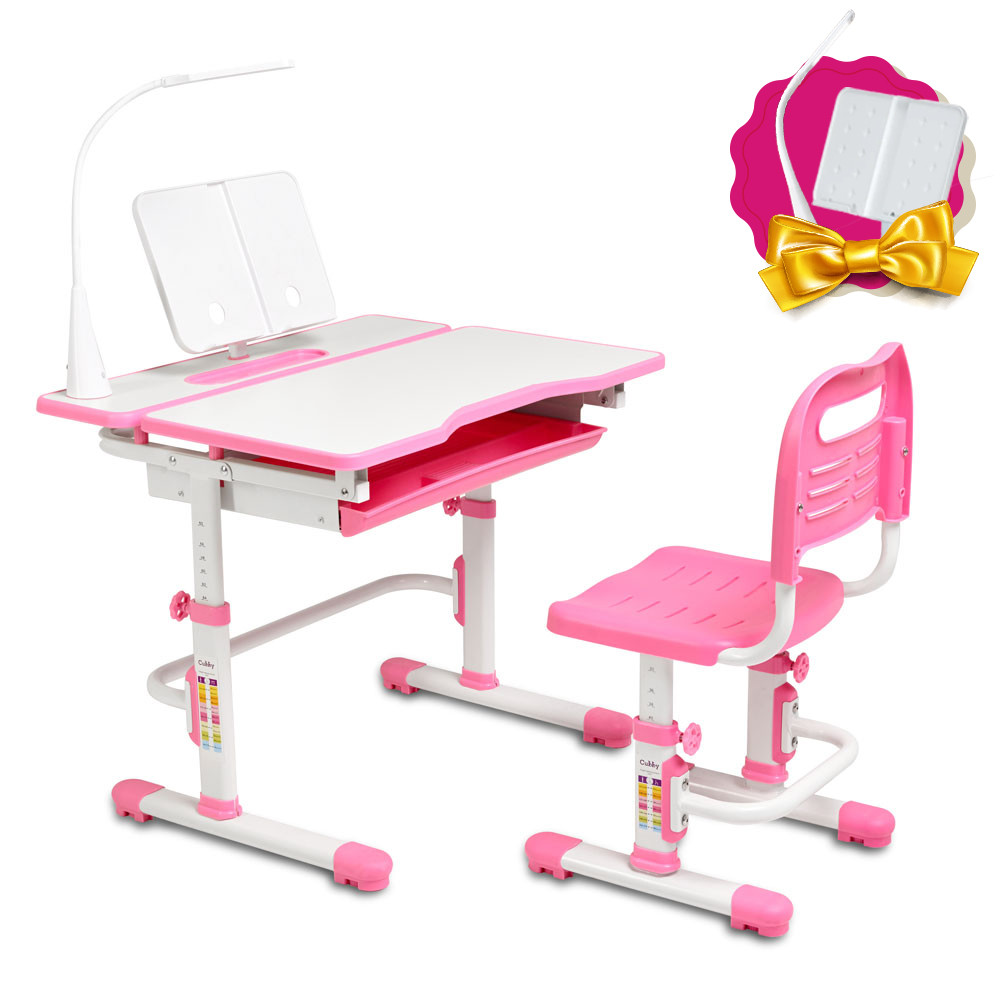 Ергономічний комплект Cubby парта та стілець-трансформери Botero Pink, фото 1