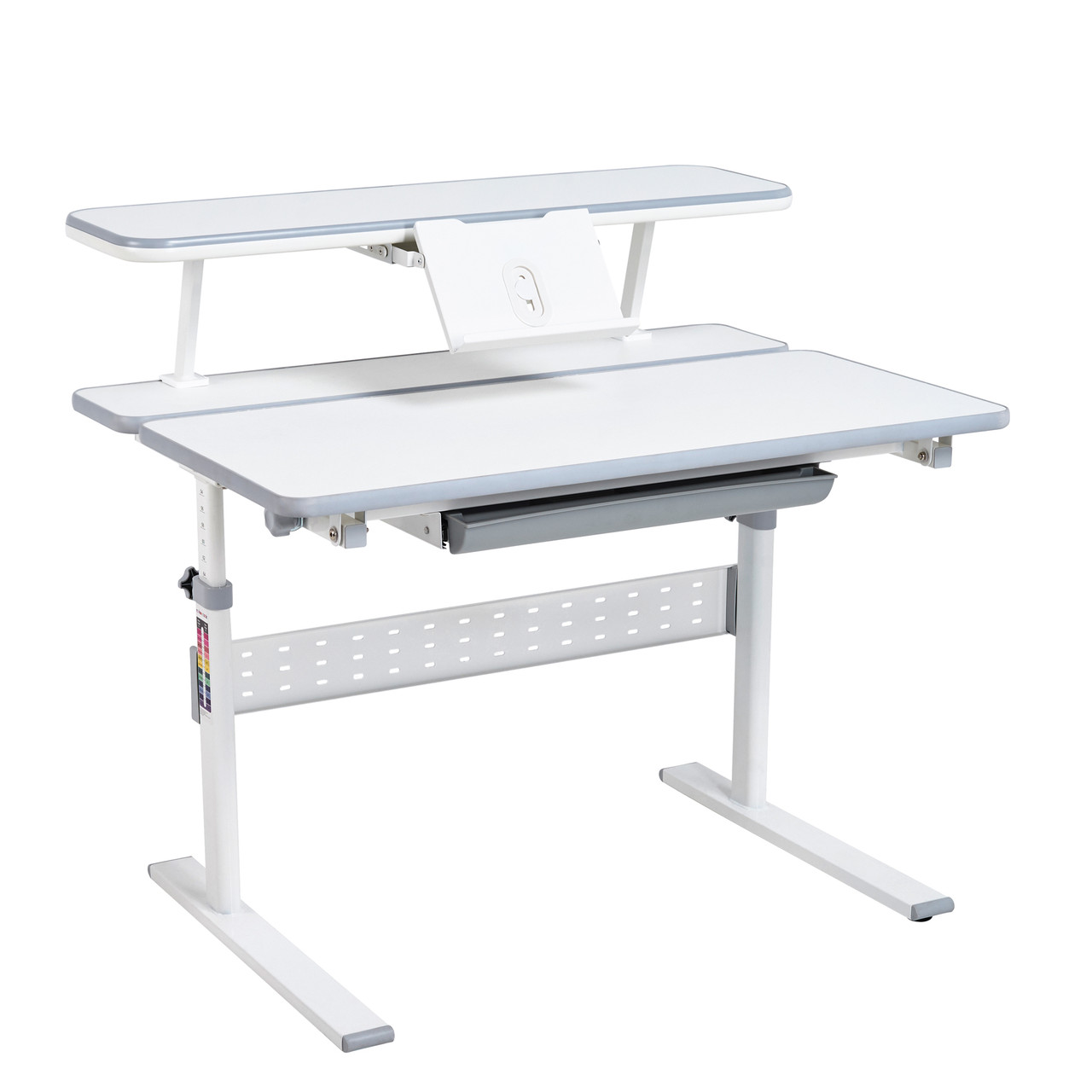 Парта-трансформер для школяра Colore Grey + полиця для книг SS16 W Grey FunDesk, фото 1