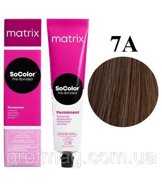 Фарба для волосся 1A Matrix SoColor Pre-Bonded Permanent 90 мл 7A