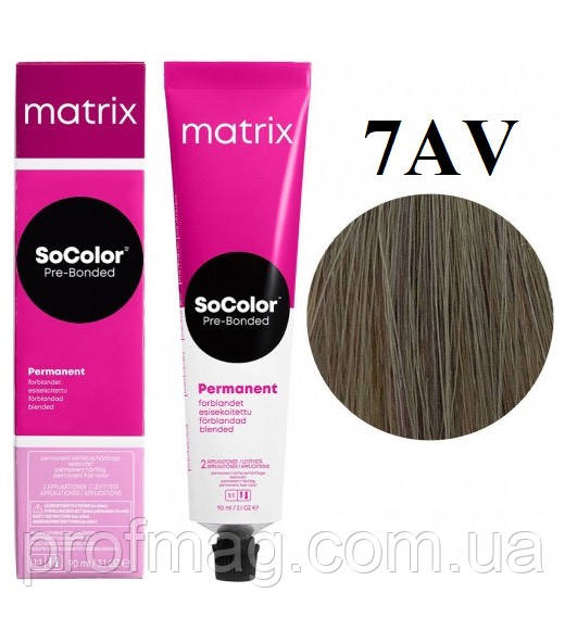 Фарба для волосся 1A Matrix SoColor Pre-Bonded Permanent 90 мл 7AV