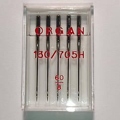 Голки швейні універсальні ORGAN №60 пластиковий бокс 5 штук для побутових швейних машин (6510)