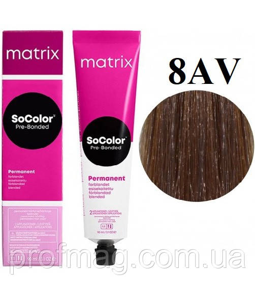 Фарба для волосся 1A Matrix SoColor Pre-Bonded Permanent 90 мл 8AV