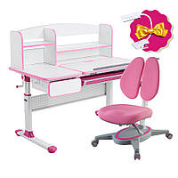 Комплект для принцеси парта Cubby Rigu Pink + універсальне крісло FunDesk Primavera II Pink