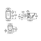 Унітаз підвісний Roca Gap Clean Rim A34H470000 із сидінням Slim Soft Close, фото 3