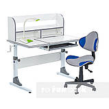 Комплект для школярів парта, що росте Cubby Nerine Grey + стілець для школяра FunDesk LST3 Blue-Grey, фото 3