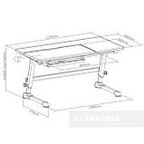 Комплект парта-трансформер FunDesk Trovare Grey + ортопедічне крісло Cubby Paeonia Grey, фото 10