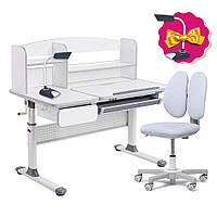 Комплект парту для школярів Cubby Rimu Grey + крісло Fundesk Mente Grey