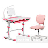 Комплект зростаюча парта Cubby Fressia Pink + ортопедичне крісло Buono Pink, фото 3