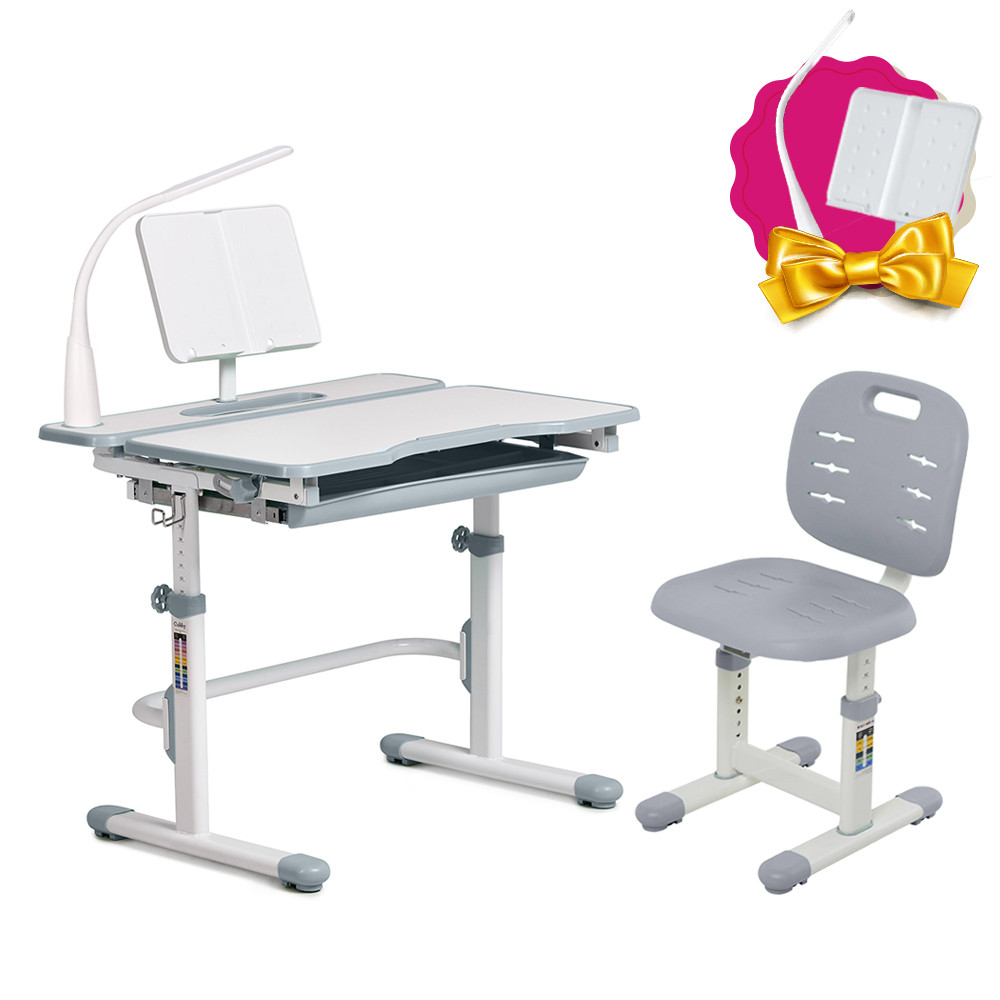Комплект зростаюча парта Cubby Fressia Grey + стілець дитячий FunDesk SST2, фото 1