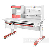 Росте набір парту FunDesk Sentire Pink + крісло FunDesk LST3 Orange-Grey + тумбочка FunDesk SS15W Pink, фото 2