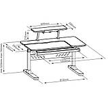 Комплект для підлітка парта-трансформер Cubby Tulipa Grey + ергономічне крісло Fundesk Mente Grey, фото 10