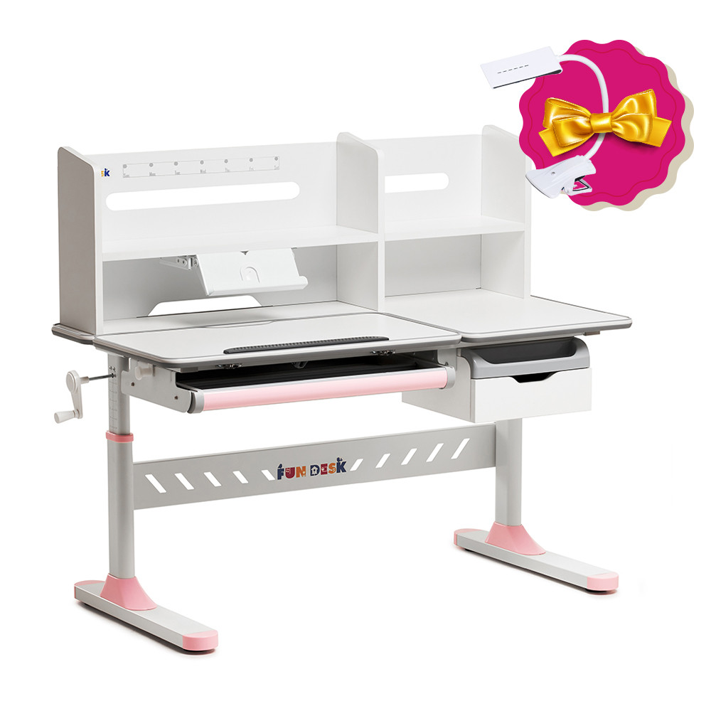 Парта-трансформер для дівчинки Fundesk Fiore II Pink, фото 1