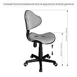 Дитяче комп'ютерне крісло FunDesk LST3 Grey, фото 6