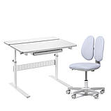 Комплект для школяра парта Fundesk Colore Grey + крісло Fundesk Mente Grey, фото 2