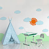 Комплект-трансформер Fundesk парта Colore Grey + дитячий стілець FunDesk SST3 Grey, фото 3