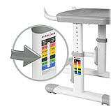 Комплект-трансформер Fundesk парта Colore Grey + дитячий стілець FunDesk SST3 Grey, фото 5