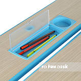 Зростаюча парта + стілець для школяра Fundesk Lavoro Blue + настільна світлодіодна лампа FunDesk L1, фото 6