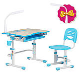 Зростаюча парта + стілець для школяра Fundesk Lavoro Blue + настільна світлодіодна лампа FunDesk L1, фото 8