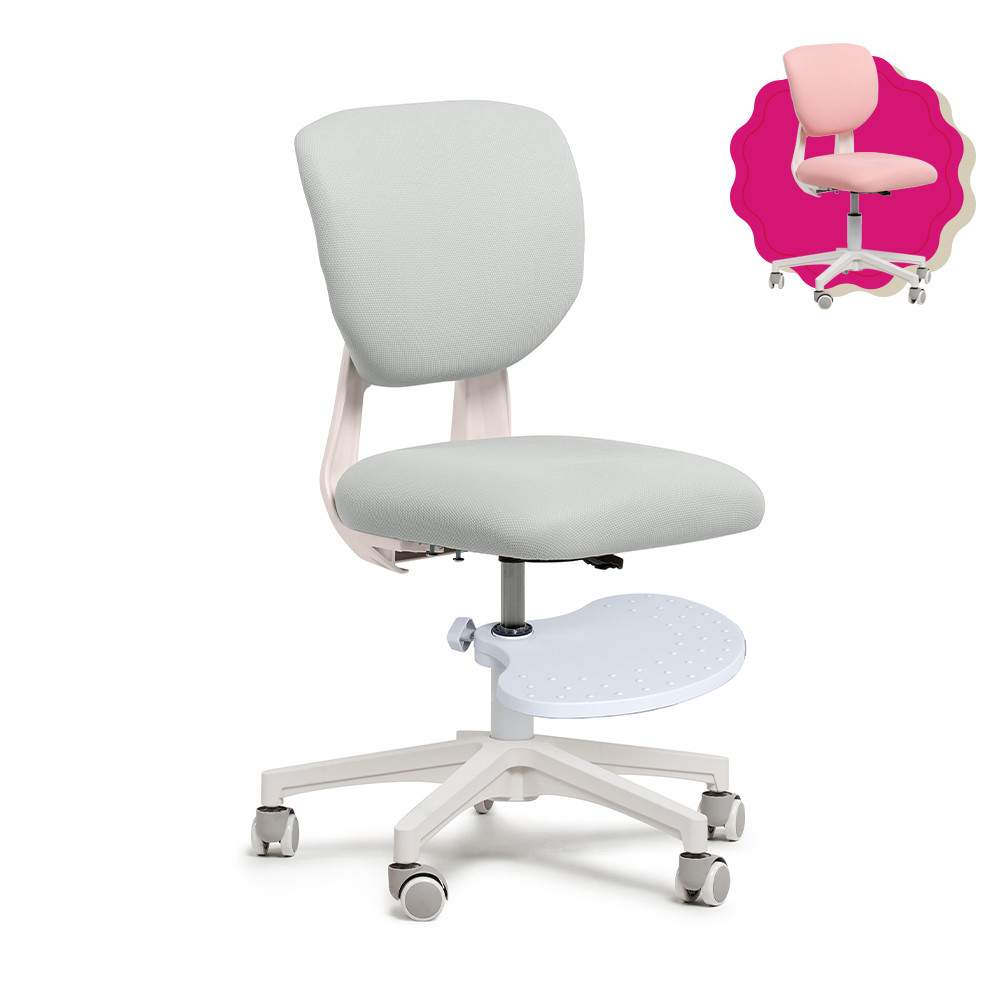 Дитяче ергономічне крісло Fundesk Buono Grey + підставка для ніг, фото 1