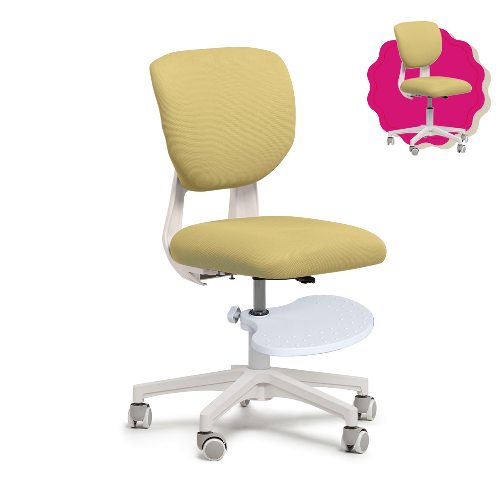 Дитяче ергономічне крісло Fundesk Buono Yellow + підставка для ніг, фото 1