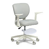 Дитяче ергономічне крісло Fundesk Buono Grey з підлокітниками та підставкою для ніг, фото 2