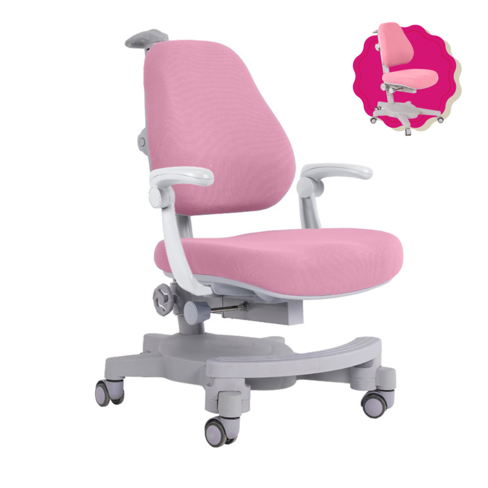 Дитяче ортопедичне крісло Cubby Solidago Pink з підлокітниками, фото 1