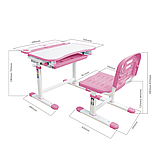 Дитяча парта зі стільчиком FunDesk Sorriso Pink, фото 10