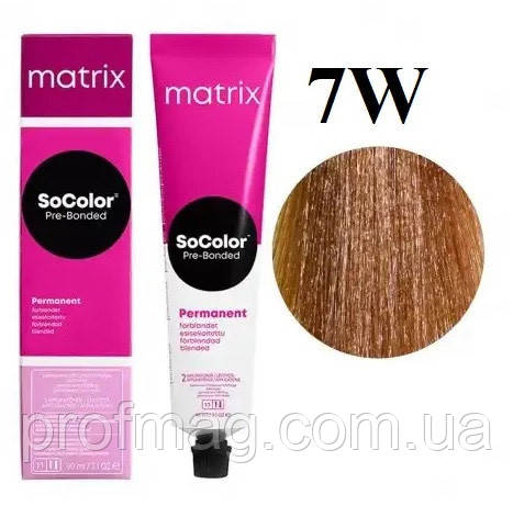 Фарба для волосся 1A Matrix SoColor Pre-Bonded Permanent 90 мл 7W