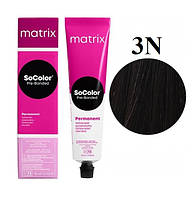 Фарба для волосся 1A Matrix SoColor Pre-Bonded Permanent 90 мл 3N